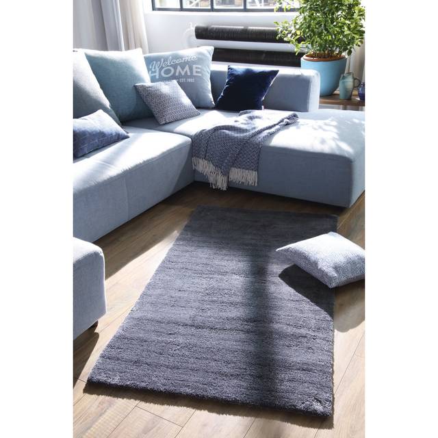 Powder Handwoven Anthracite Rug (Rectangle 160 x 230cm)