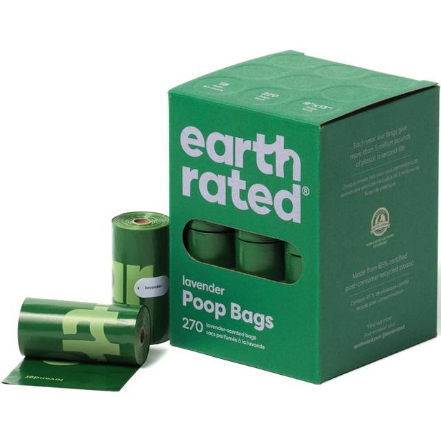 Earth Rated Dog Poo Bags, New Look, Guaranteed Leak Proof and Extra Thick Waste Bag Refill Rolls For Dogs, Lavender Scented, 270 Count