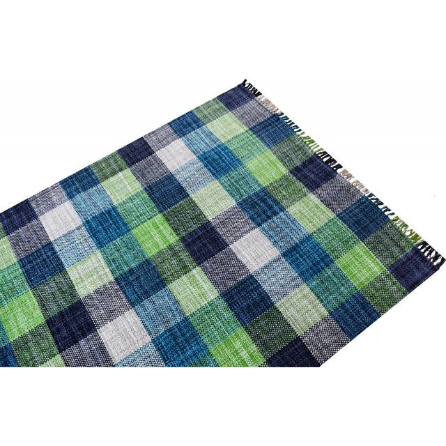 Pepinn Sacramento Kilim Cotton Green Rug (140cm W X 200cm L)