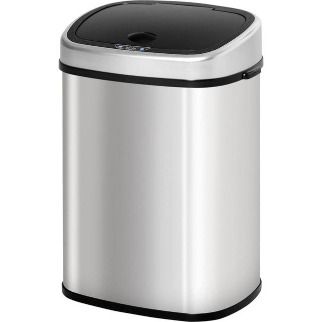 HOMCOM 58L Automatic Stainless Steel, Touchless Bin - Silver, Silver
