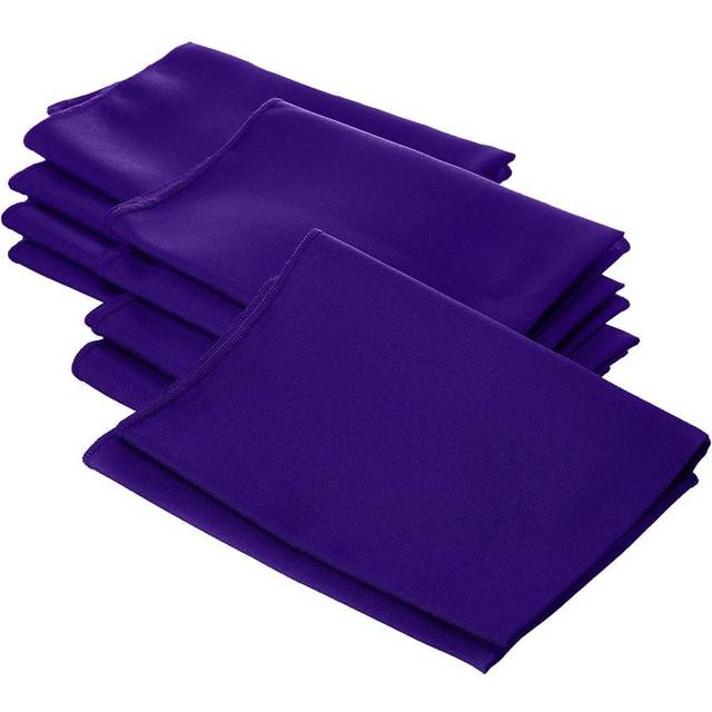 LA Linen 10-Pack Poly Poplin Napkin  Soft Cloth Napkins  Washable Reusable Napkins  Stain and Wrinkle Resistance Table Napkins for Dinner  Wedding  Pa