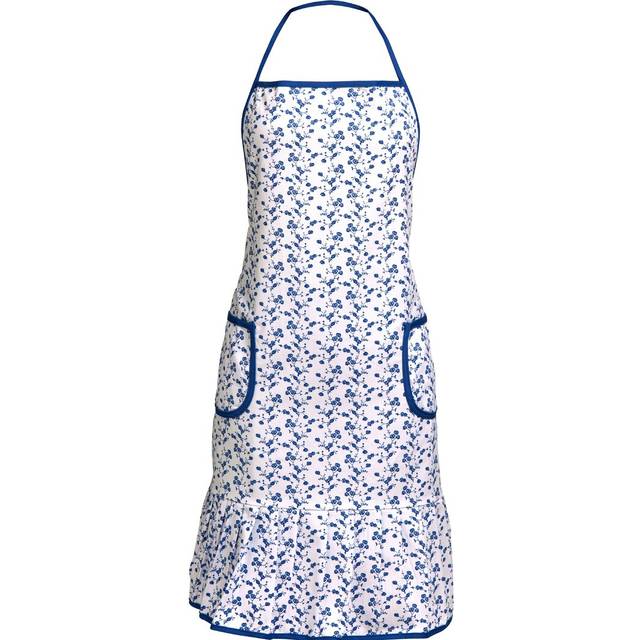 100% Cotton Rose Apron - Blue