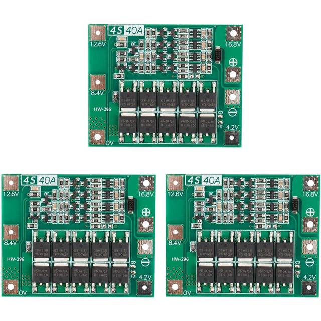 3X 4S 40A -Ion Lithium Battery 18650 Charger Pcb Bms Protection Board for Drill Motor 14.8V 16.8V Cell Module