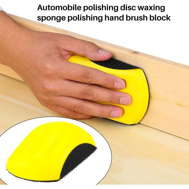 5 Inch Hand Sanding Block For Hook & Loop Sandpaper Hand Pad Polishing Pad Abrasive Tools