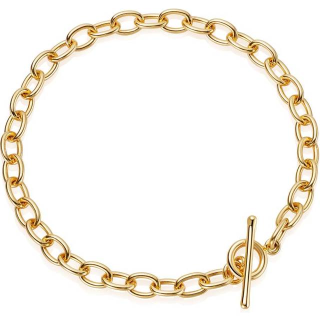 Gold Biography T-Bar Bracelet