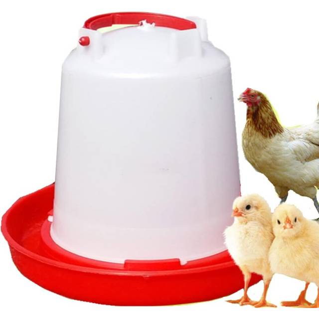 Drinker Feeder for Hens and Chicks, Plastic Feeder, Chick Chicken Drinker with Hanging Removable Feeder Chicken Coop Large Capacity 1.5L