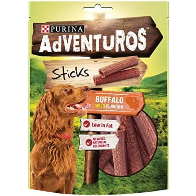 Purina Adventuros Sticks Dog Treats Buffalo Flavour, 120 g - Pack of 6