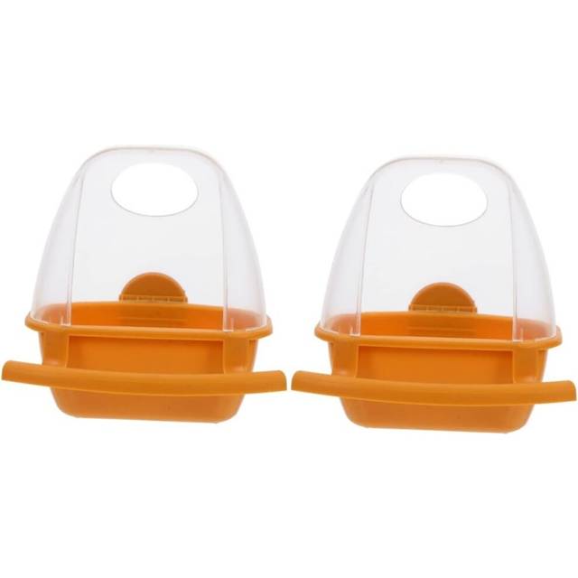2pcs Bird Food Box Bird Supplies for Budgies Parakeet Cups Parakeet Food Container Cage Hanging Food Feeder Bird Cage Water Feeder