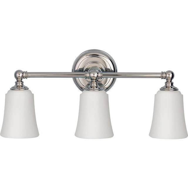 Tiemann 3 Light Vanity Light - Silver (24.8cm H X 53.3cm W X 15.2cm D)
