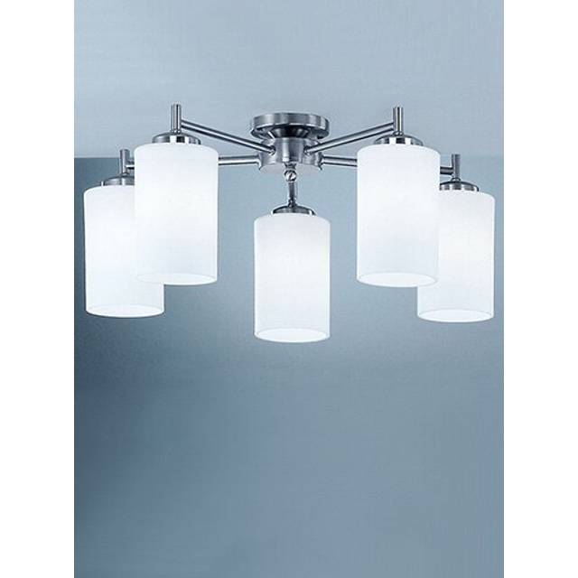 Marcina 5 Light Down Ceiling Flush - Nickel (59.69cm H X 139.7cm W X 139.7cm D)
