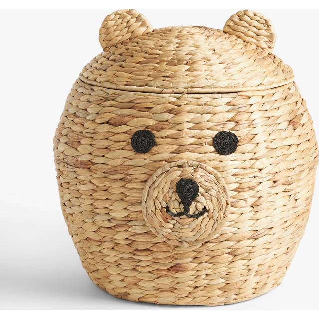 John Lewis Bear Water Hyacinth Storage Basket, Natural