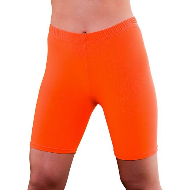 80s Cycling Shorts Neon Fancy Dress Hen Party Halloween - Orange - Xs/S