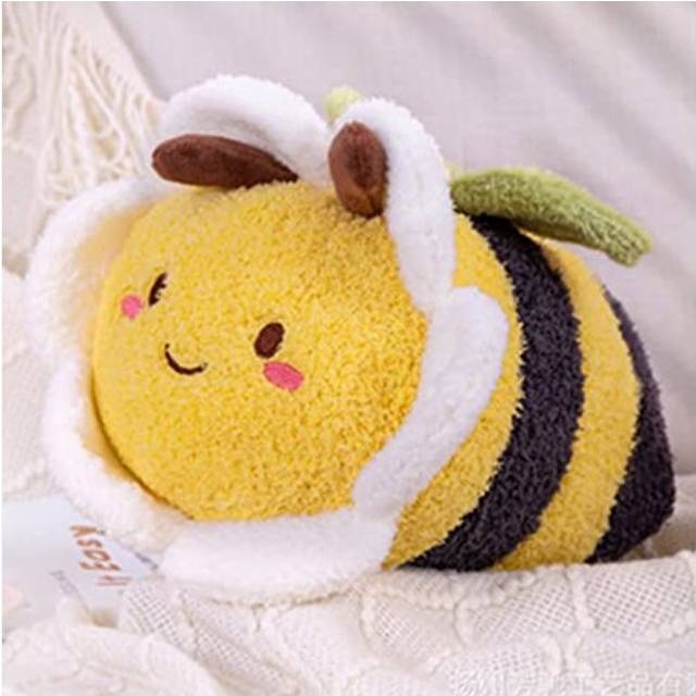 12 Inch Bee Plush Toy, Cuddly Bee Pillow ï¼Soft Honeybee Hugging Pillows Plush Doll Gift for Kids Birthday Party,Christmas,Valentine