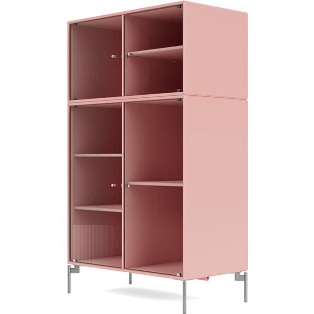 Montana Ripple III display cabinet 69.6x117.6x38 cm Ruby-legs chrome
