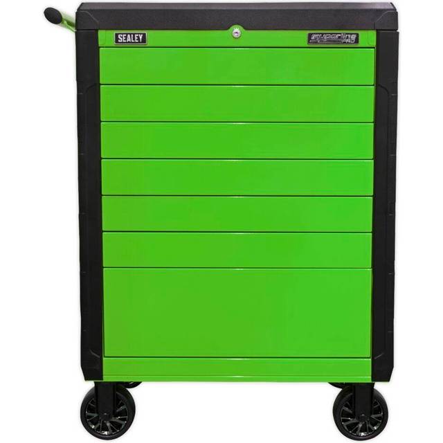 Sealey - APPD7G Superline pro® Push-To-Open Rollcab 7 Drawer - Green