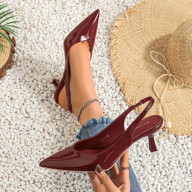 SHEIN Fashionable Versatile High Heel Pumps For Women, Slip-On Design Suitable For Commuting, Wedding