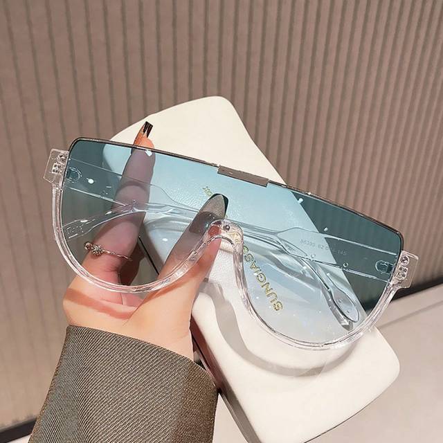 SHEIN 1pc Classic Y2K Semi-Rim Edge Travel Fashion Glasses, Fashionable (No Glasses Case) For Summer Beach Vacation,Outdoor,Travel