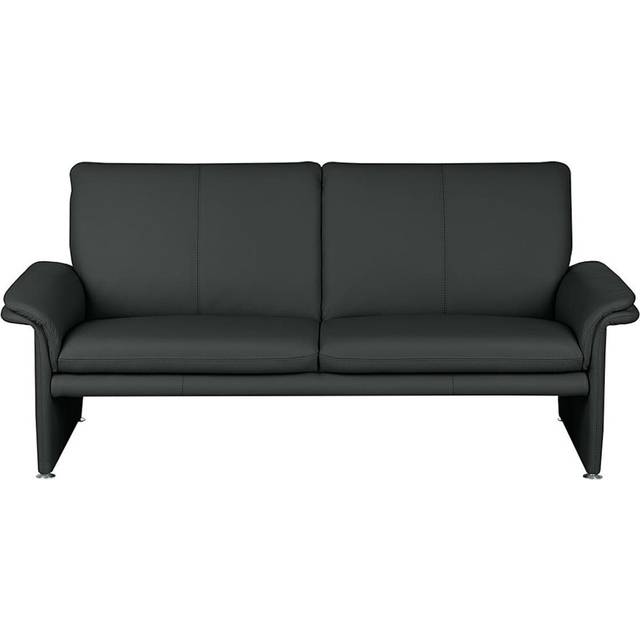 Abby-Gayle Genuine Leather 2 Seater Sofa - Anthracite (90cm H X 197cm W X 88cm D)