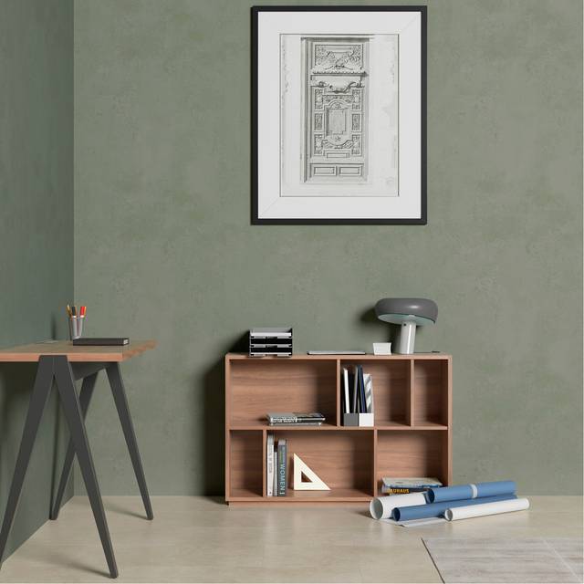 Bookcase Made Of Melamine With 2 Shelf Tiers - Walnut (60cm W)
