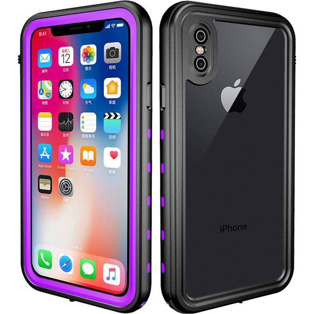 iPhone Xs Max REDPEPPER vatten, snö och dammsäkert hybrid mobilskal av plast - Svart/ Violett