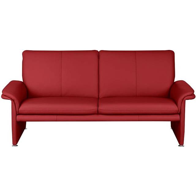 Abby-Gayle Genuine Leather 2 Seater Sofa - Red (90cm H X 197cm W X 88cm D)