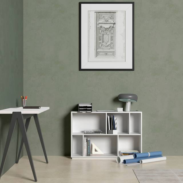 Bookcase Made Of Melamine With 2 Shelf Tiers - White (60cm W)