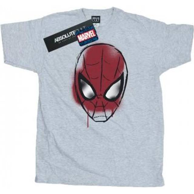 Spider-Man Face Sketch T-Shirt - Grey - 12-13 Years