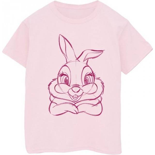 Bambi Bunny Cotton T-Shirt - Baby Pink - 3-4 Years