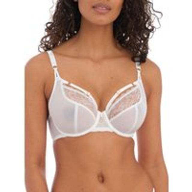White Temptress Underwire Plunge Bra (38E)