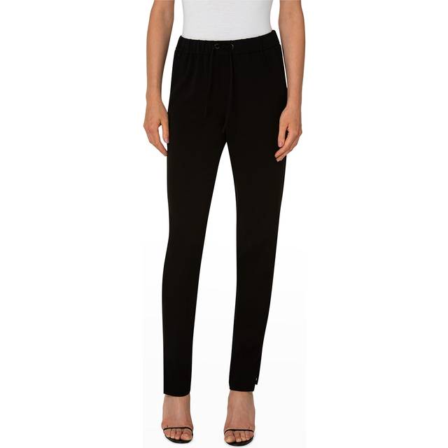 Mike Split-Hem Crepe Pull-On Pants - BLACK - 14