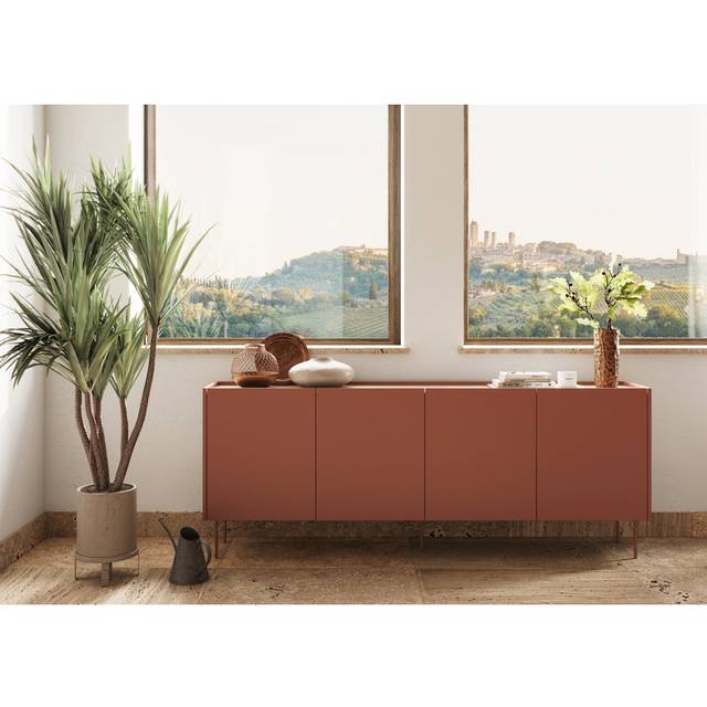 DESIN KOMODA 220 4D - Ceramic Red (85cm H X 220cm W X 40cm D)