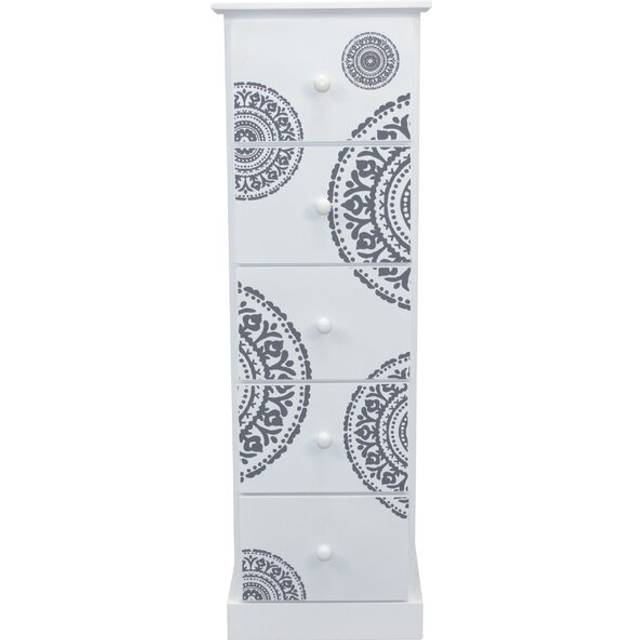 Bloomsbury Market Kommode Betina White 94,5cm H X 30cm W X 25cm D