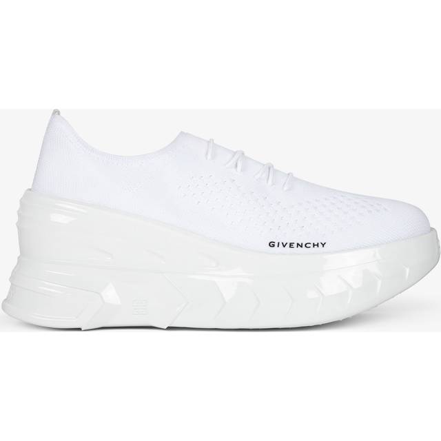 Givenchy White Marshmallow Wedge Sneakers - 100-White - IT 40