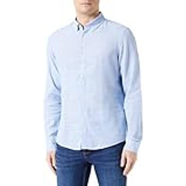 CASUAL FRIDAY Cfanton 0053 Bd Ls Linen Mix Shirt |Blå |XXL