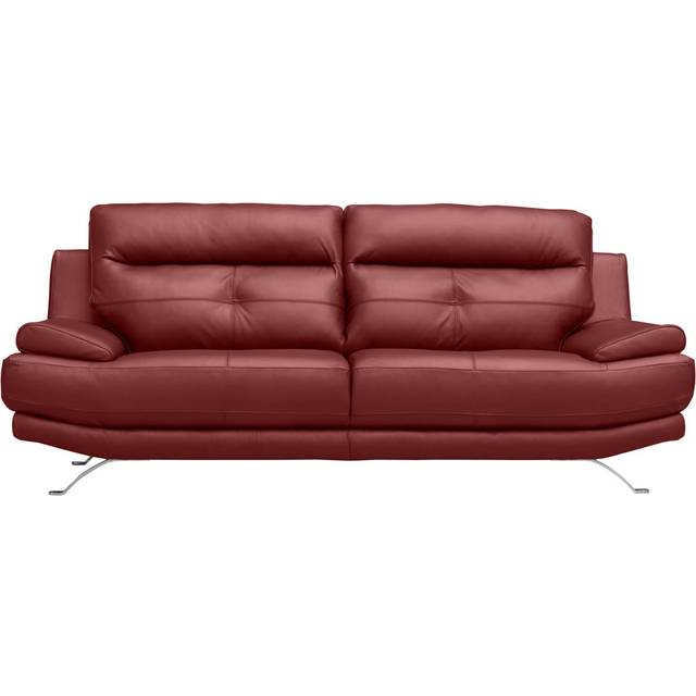London 2 Seater Sofa Wider Seat Width - Red (92cm H X 225cm W X 99cm D)