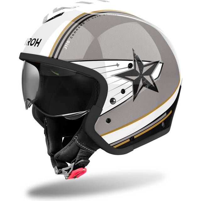 Airoh J 110 Command, modular helmet , color: Grey/White/Gold , size: M