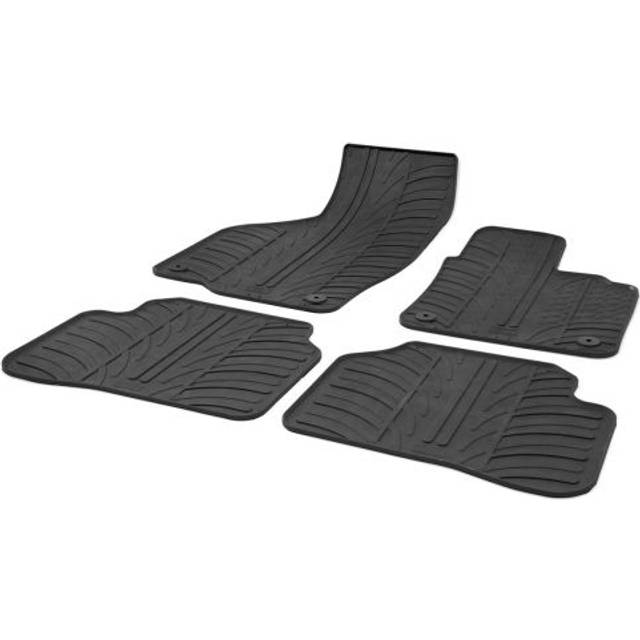 Car Mats for Volkswagen Passat Mk.7 2010 - 2014 | Gledring Custom-Fit Black Rubber Floor Mat Set