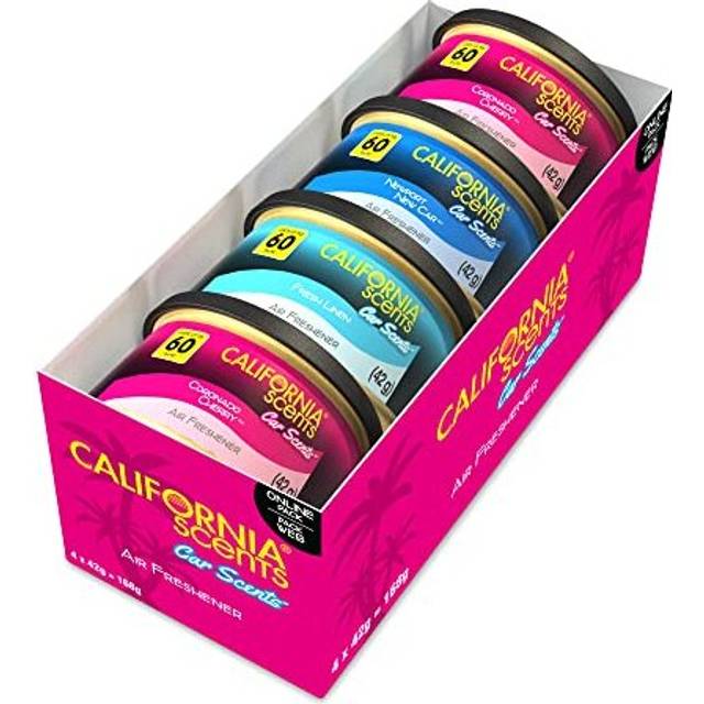 Four-Pack California Scents Car Air Fresheners Assorted Premium Scent