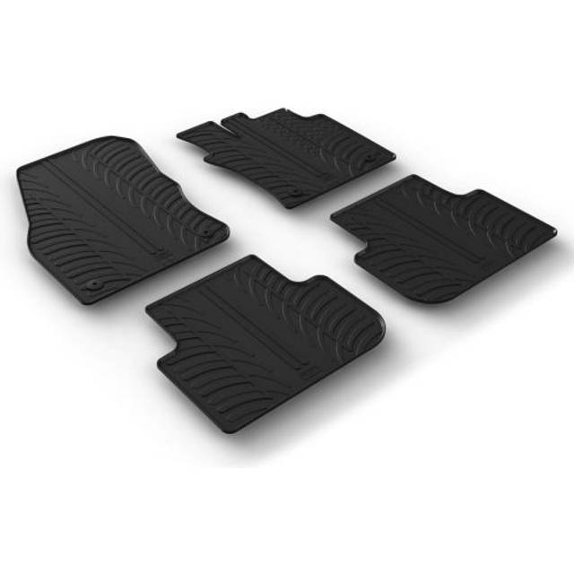 Car Mats for Volkswagen Tiguan Mk.2 2016 - 2023 | Gledring Custom-Fit Black Rubber Floor Mat Set