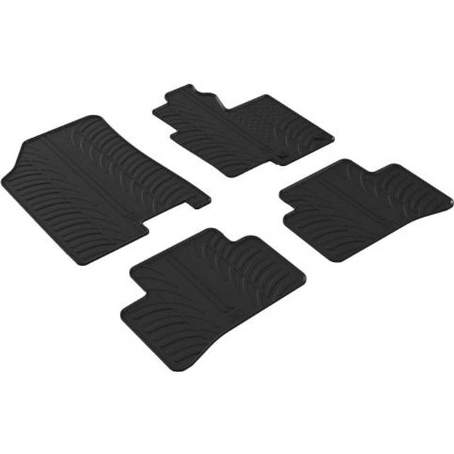 Car Mats for Hyundai Tucson Mk.3 (Excl. Hybrid) 2021 - 2025 | Gledring Custom-Fit Black Rubber 4 Piece Floor Mat Set