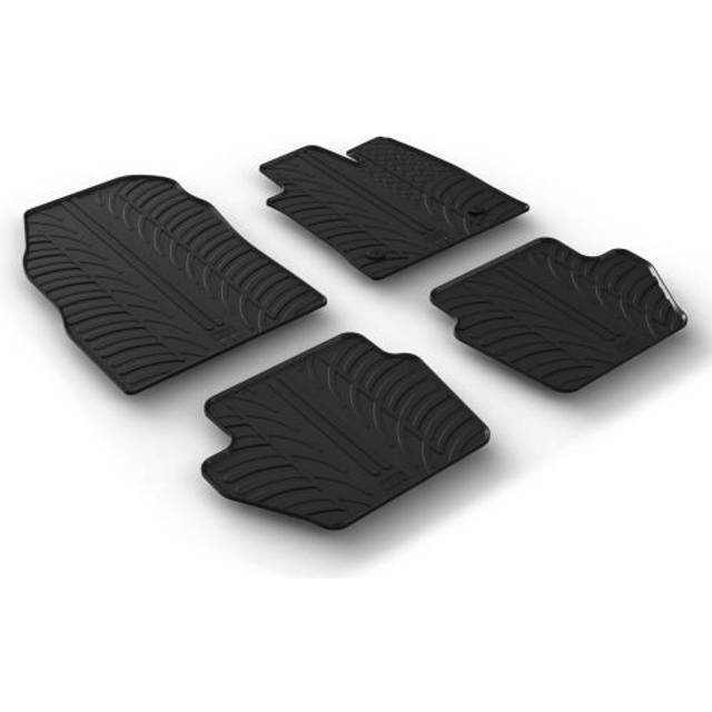 Car Mats for Ford Fiesta (3 & 5 Door) Mk.8 2017 - 2023 | Gledring Custom-Fit Black Rubber Floor Mat Set