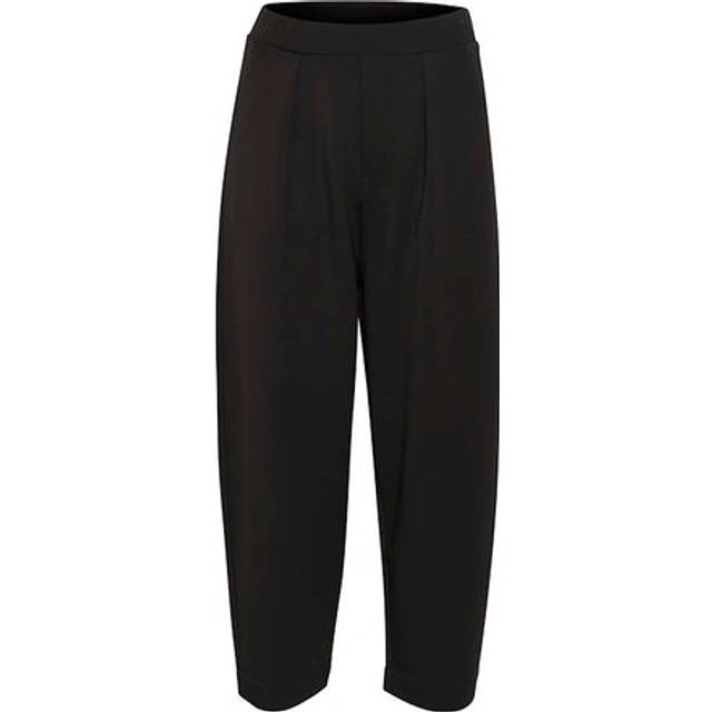InWear, Byxor, Dam, XS, Polyester, Relaxed Fit Svarta Byxor - black (XS)