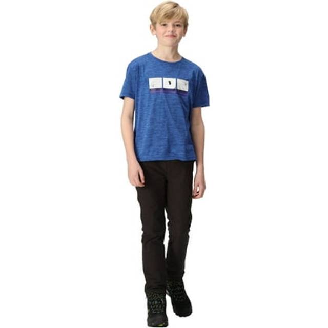 (7-8 Years, Strong Blue) Regatta Childrens/Kids Findley Graphic Print Marl T-Shirt