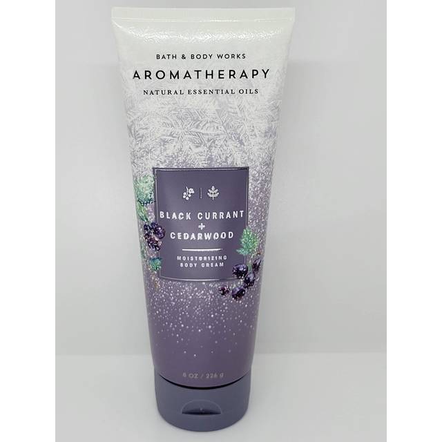 Bath and Body Works Aromatherapy Uplifting Black Currant and Cedarwood Moisturizing Body Cream 8 Ounce Full Size