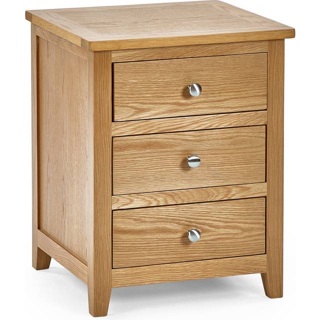Kleon Solid Wood Bedside Table - Oak (60cm H X 44cm W X 48cm D)