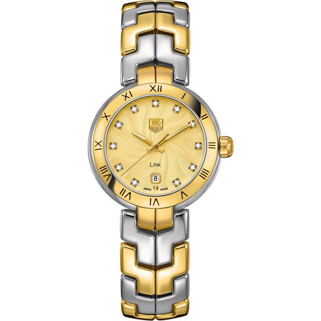 TAG Heuer Watch Link Diamond Dial - Gold
