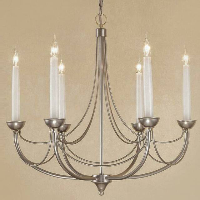 Haysi 6-Light Candle-Style Chandelier - Silver (53cm H X 55cm W X 55cm D)