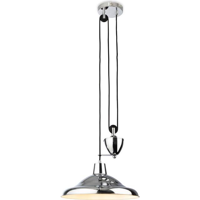 Suffolk Rise & Fall Pendant - Chrome (6.29cm H X 15.35cm W X 15.35cm D)