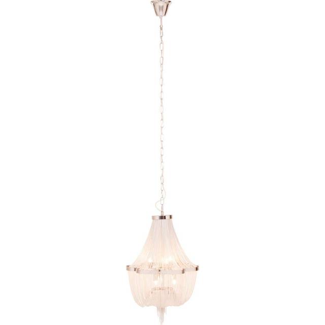 Krouse 6-Light Lantern Schoolhouse Pendant - Silver (160cm H X 39cm W X 39cm D)
