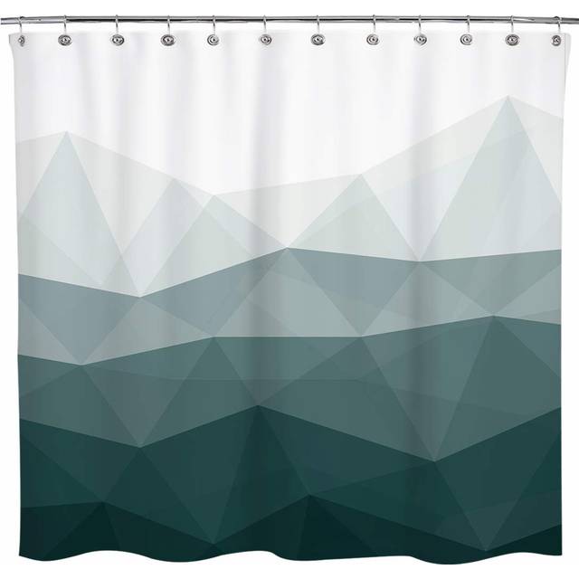 Sunlit Designer Shower Curtain Popular Shower Curtain Ombre Dark Green Fabric Shower Curtains for Bathroom Decor Contemporary Bathroom Curtains Dark G